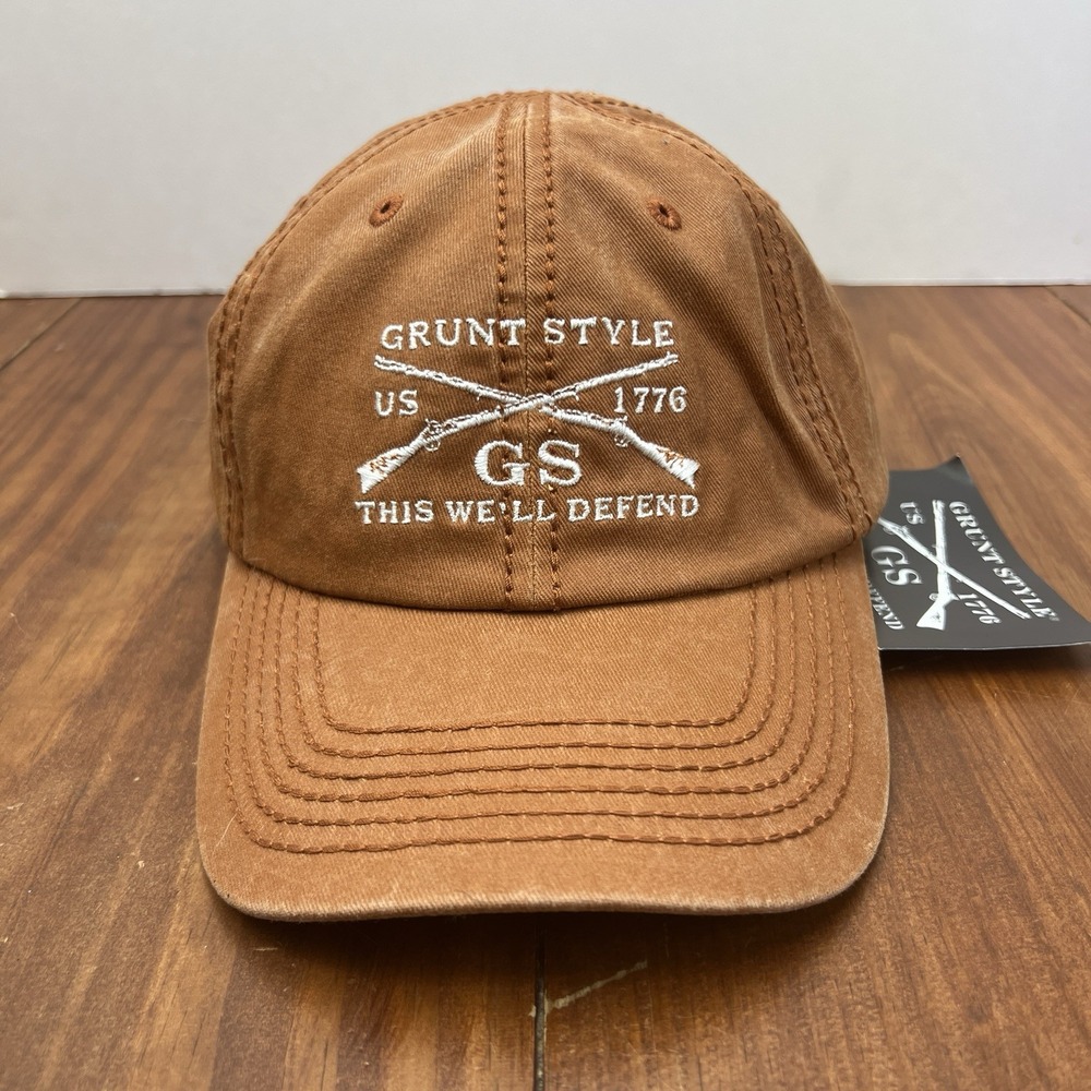 Grunt Style US 1776 This We'll Defend Burnt Orange Wash Hat Cap NWT